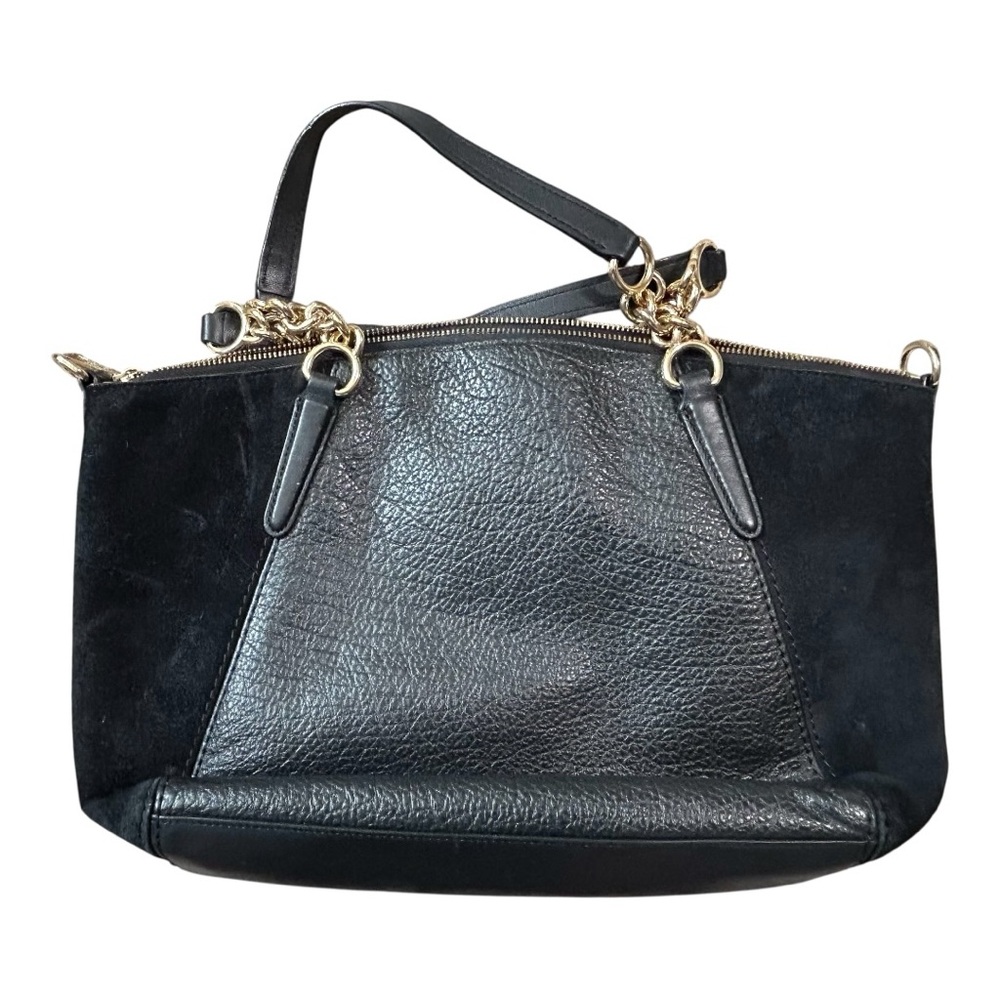 Coach Black Pebbled Leather Shoulder Bag - Picture 2 of 4
